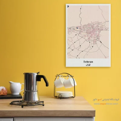 خرید تابلو نقشه تهران
