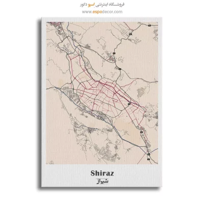 خرید تابلو نقشه شیراز