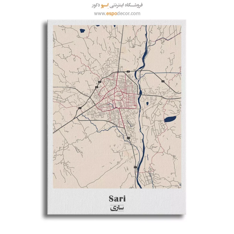 خرید نقشه شهر ساری