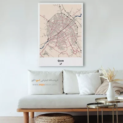 خرید تابلو نقشه قم