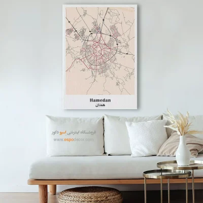 تابلو نقشه همدان