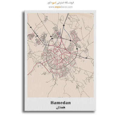 تابلو نقشه همدان