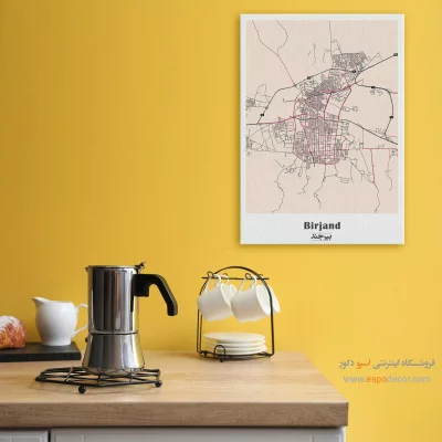 خرید تابلو نقشه شهر بیرجند