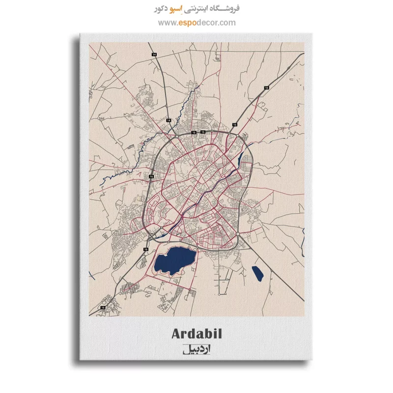 تابلو نقشه شهر اردبیل