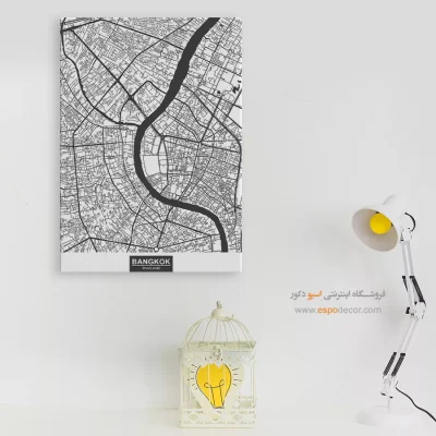 خرید تابلو نقشه مدرن بانکوک