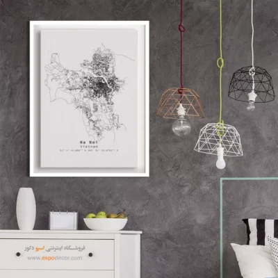 تابلو هنری نقشه ویتنام - ویتنام – تابلو نقشه شهرهای جهان - اسپو دکور
