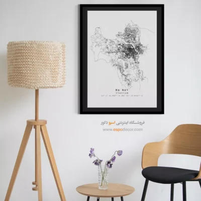 تابلو هنری نقشه ویتنام - ویتنام – تابلو نقشه شهرهای جهان - اسپو دکور