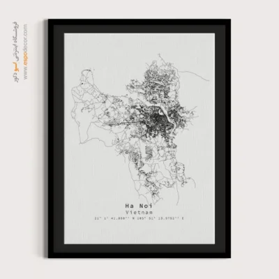 تابلو هنری نقشه ویتنام - ویتنام – تابلو نقشه شهرهای جهان - اسپو دکور