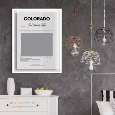 خرید تابلو نقشه کلورادو - کلورادو – تابلو نقشه شهرهای جهان - اسپو دکور