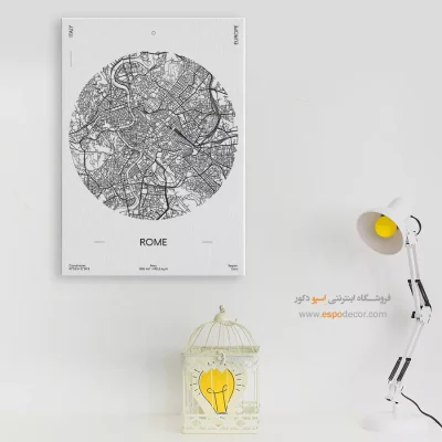 خرید تابلو نقشه دیواری رم