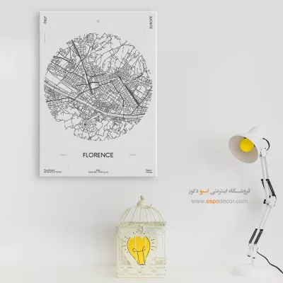 خرید تابلو نقشه مدرن فلورانس