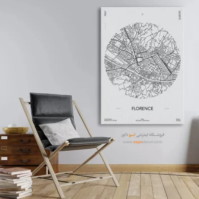 خرید تابلو نقشه مدرن فلورانس