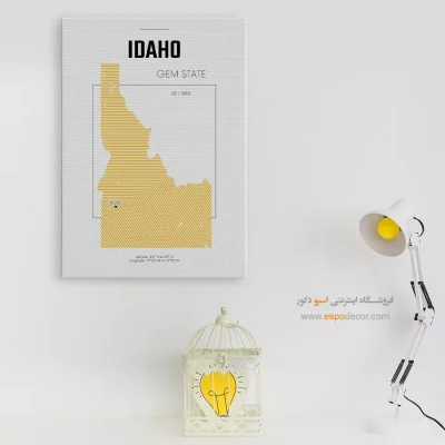 تابلو نقشه دیواری آیداهو