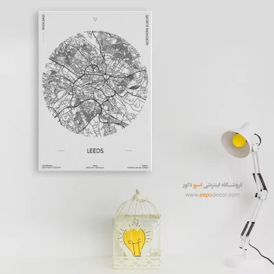 خرید تابلو نقشه لیدز