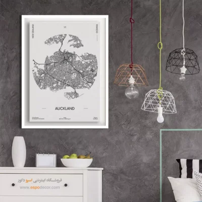 خرید تابلو نقشه شهر اوکلند - شهر اوکلند – تابلو نقشه شهرهای جهان - اسپو دکور