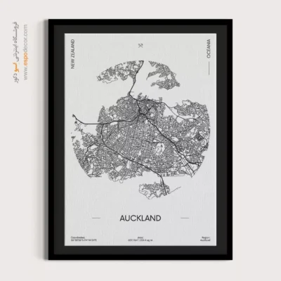 خرید تابلو نقشه شهر اوکلند - شهر اوکلند – تابلو نقشه شهرهای جهان - اسپو دکور