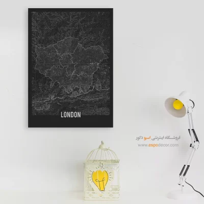 خرید تابلو نقشه مدرن لندن