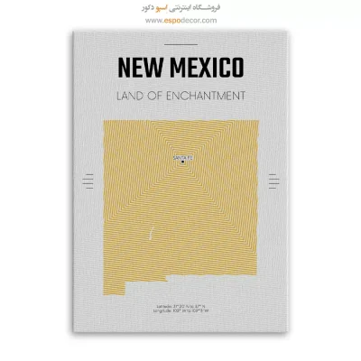 تابلو نقشه مدرن نیومکزیکو