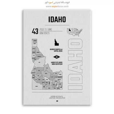 تابلو نقشه آیداهو