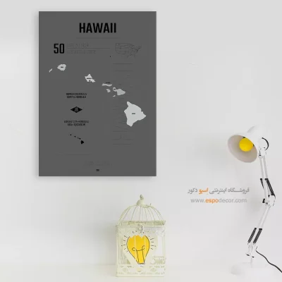 تابلو نقشه شهر هاوایی