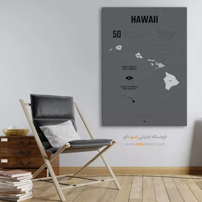 تابلو نقشه شهر هاوایی