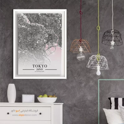 تابلو نقشه شهر توکیو - توکیو – تابلو نقشه شهرهای جهان - اسپو دکور