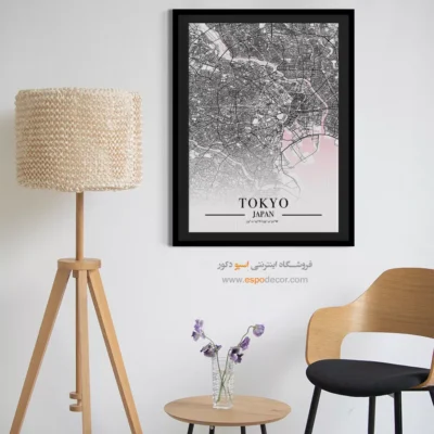 تابلو نقشه شهر توکیو - توکیو – تابلو نقشه شهرهای جهان - اسپو دکور