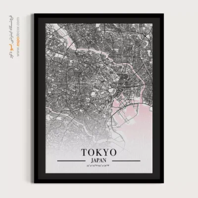 تابلو نقشه شهر توکیو - توکیو – تابلو نقشه شهرهای جهان - اسپو دکور