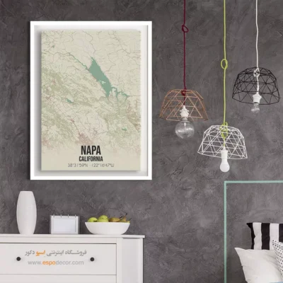 تابلو نقشه نپا کالیفرنیا - نپا کالیفرنیا – تابلو نقشه شهرهای جهان - اسپو دکور