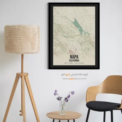 تابلو نقشه نپا کالیفرنیا - نپا کالیفرنیا – تابلو نقشه شهرهای جهان - اسپو دکور
