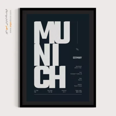 خرید تابلو دکوراتیو نقشه شهرهای آلمان - ‏munich europe  – تابلو نقشه شهرهای جهان - اسپو دکور