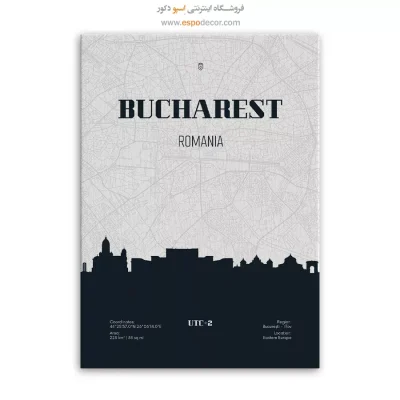 خرید تابلو دکوراتیو  نقشه اروپایی