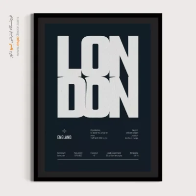 خرید تابلو مدرن نقشه برای دفتر گردشگری - ‏london europe  – تابلو نقشه شهرهای جهان - اسپو دکور