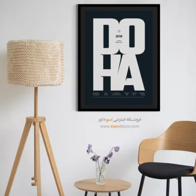 تابلو مدرن برای آژانس هواپیمایی - ‏doha asia  – تابلو نقشه شهرهای جهان - اسپو دکور