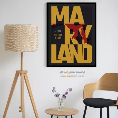 تابلوهای اداری مدرن - ‏old line state  – تابلو نقشه شهرهای جهان - اسپو دکور