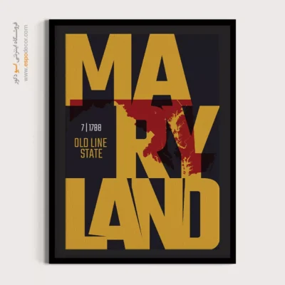 تابلوهای اداری مدرن - ‏old line state  – تابلو نقشه شهرهای جهان - اسپو دکور