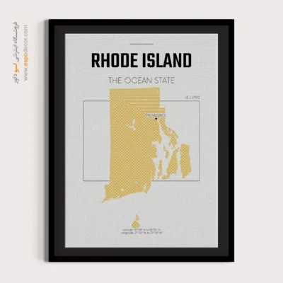 تابلو برای دفاتر حقوقی - ‏rhode island  – تابلو نقشه شهرهای جهان - اسپو دکور