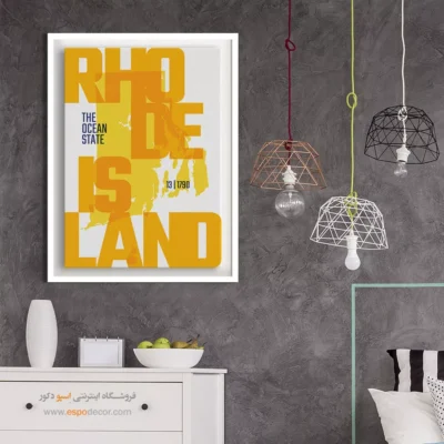 تابلو برای دفاتر حقوقی مهاجرتی - ‏the ocean state  – تابلو نقشه شهرهای جهان - اسپو دکور