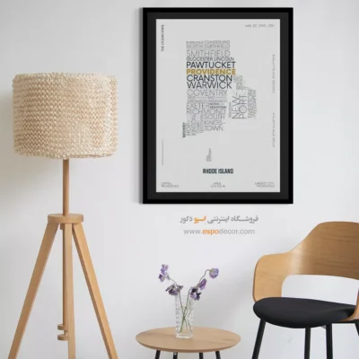 تابلو برای دفاتر وکیل مهاجرتی - ‏rhode island state  – تابلو نقشه شهرهای جهان - اسپو دکور