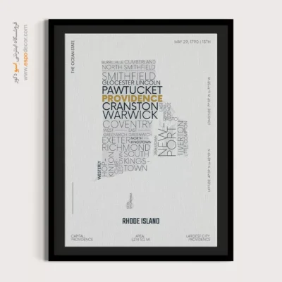 تابلو برای دفاتر وکیل مهاجرتی - ‏rhode island state  – تابلو نقشه شهرهای جهان - اسپو دکور
