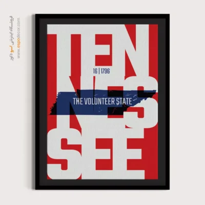 تابلو نقشه برای دفتر وکالت - the volunteer state – تابلو نقشه شهرهای جهان - اسپو دکور