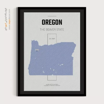 تابلو نقشه برای دفتر مدیر - oregon – تابلو نقشه شهرهای جهان - اسپو دکور