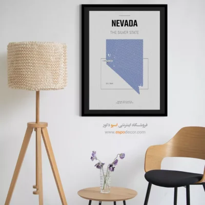تابلو نقشه توریستی شهرها - ‏nevada  – تابلو نقشه شهرهای جهان - اسپو دکور