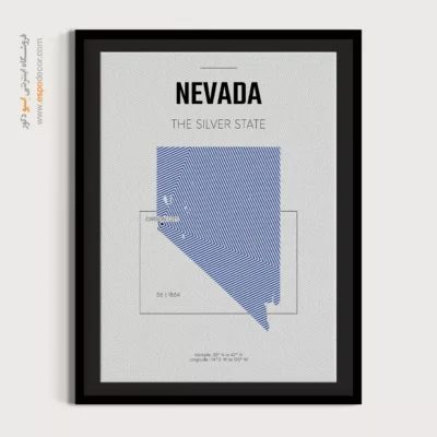 تابلو نقشه توریستی شهرها - ‏nevada  – تابلو نقشه شهرهای جهان - اسپو دکور
