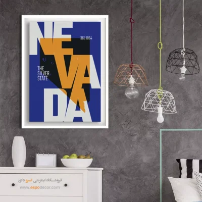 تابلو هنری مدرن - the silver state – تابلو نقشه شهرهای جهان - اسپو دکور