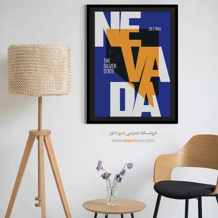 تابلو هنری مدرن - the silver state – تابلو نقشه شهرهای جهان - اسپو دکور