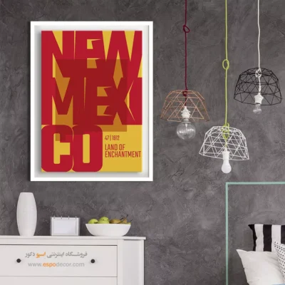 تابلو نقشه ست برای دکور مدرن - ‏land of enchantment  – تابلو نقشه شهرهای جهان - اسپو دکور