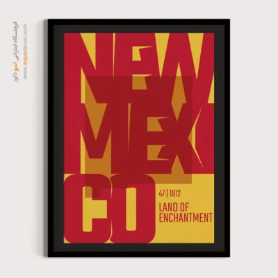 تابلو نقشه ست برای دکور مدرن - ‏land of enchantment  – تابلو نقشه شهرهای جهان - اسپو دکور