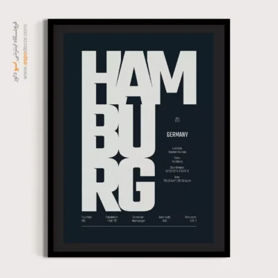 تابلو نقشه برای دفتر خدمات گردشگری - ‏hamburg europe  – تابلو نقشه شهرهای جهان - اسپو دکور