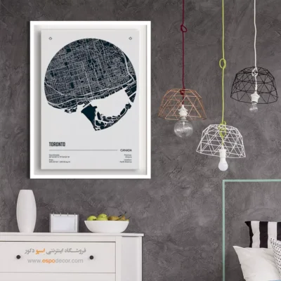 خرید تابلو نقشه تورنتو برای دفتر مهاجرتی - ‏toronto canada  – تابلو نقشه شهرهای جهان - اسپو دکور
